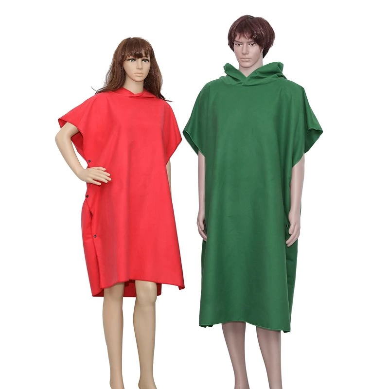 Solid color poncho towel