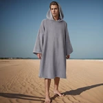 Solid color poncho towel
