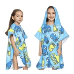 Custom print poncho kid towel