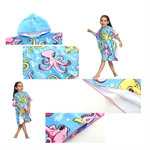 Custom print poncho kid towel