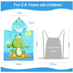 Custom print poncho kid towel
