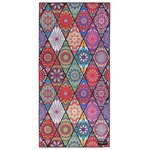 Custom recycled print waffle towel