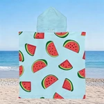 Custom print poncho kid towel