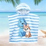 Custom print poncho kid towel