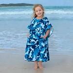 Custom print poncho kid towel
