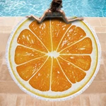 Round style microfiber beach towel
