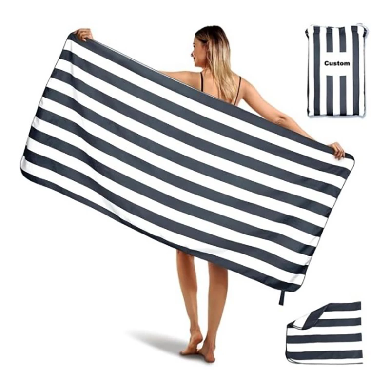 High-Quality Custom Wholesale Striped Beach Towel