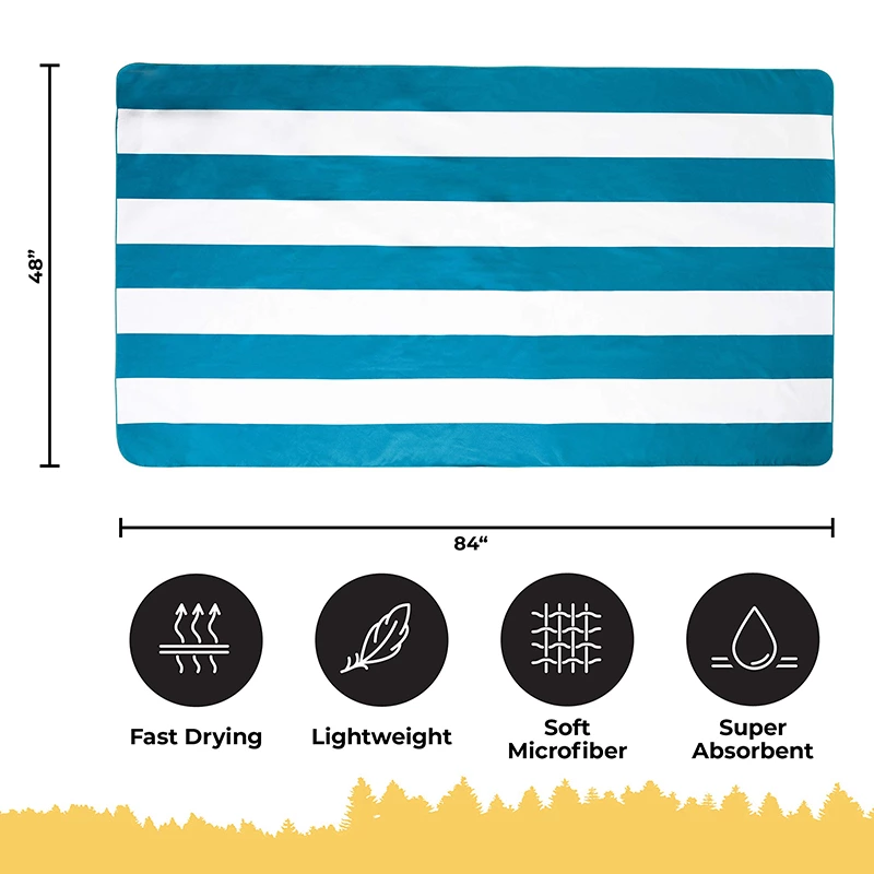 Striped Pattern Travel Towel