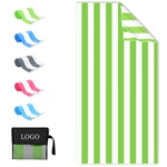 Striped printing beahc towel