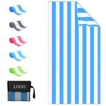 Striped printing beahc towel