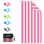 Striped printing beahc towel