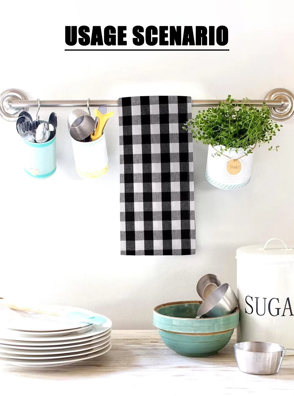 Microfiber Waffle Kitchen Washable Towel