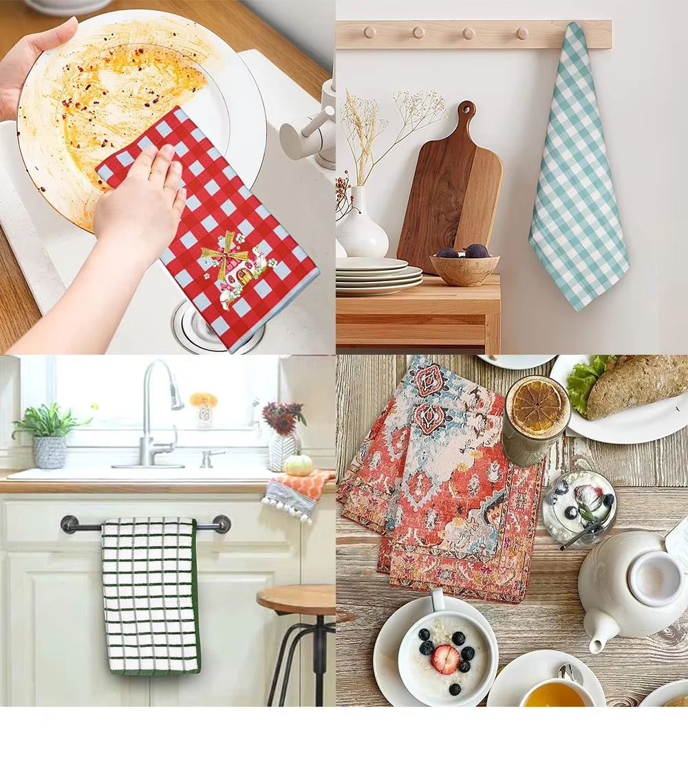 Microfiber Waffle Kitchen Washable Towel